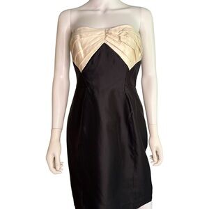 Shoshanna Silk Strapless Sweetheart Sheath Dress